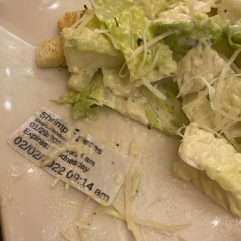 The Old Spaghetti Factory - Caesar salad with a shrimp label in it - Italian Near Me - Phoenix, Arizona The Old Spaghetti Factory - Caesar salad with a shrimp label in it - Italian Near Me - Phoenix, Arizona