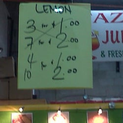 Tazah Farmer's Market - Lemons - 4/$1 OR 10/$2!!!