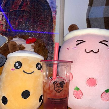 Boba Pub - Clovis - strawberry kiss with 50% sugar and mango popping boba :) - Juice Bars & Smoothies Near Me - Clovis, California