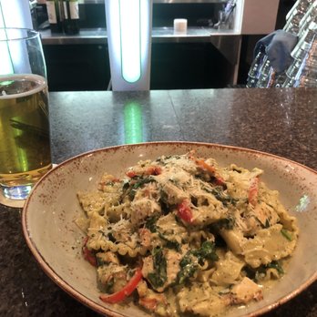 Milestones - This is the pesto chicken pasta with lasagnette noodles instead of penne. - Canadian (New) Near Me - Calgary, Alberta Milestones - This is the pesto chicken pasta with lasagnette noodles instead of penne. - Canadian (New) Near Me - Calgary, Alberta