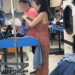 Rude woman in foreground