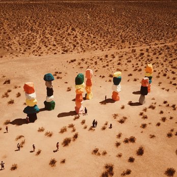 Seven Magic Mountains - Aerial photography of the Seven Magic Mountains. - Public Art Near Me - Las Vegas, Nevada Seven Magic Mountains - Aerial photography of the Seven Magic Mountains. - Public Art Near Me - Las Vegas, Nevada