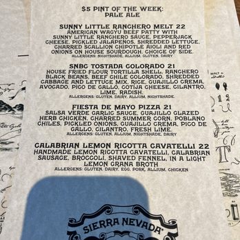Sierra Nevada Taproom & Restaurant - Menu - Breweries Near Me - Chico, California Sierra Nevada Taproom & Restaurant - Menu - Breweries Near Me - Chico, California