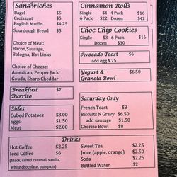 Sugar Mommas & Company - Menu