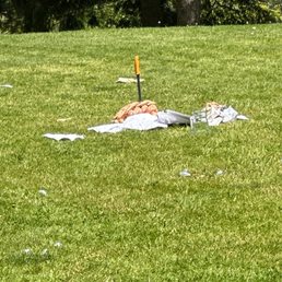 Trash on the lawn