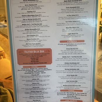 Prima Cantina - Food menu - Mexican Near Me - Malibu, California