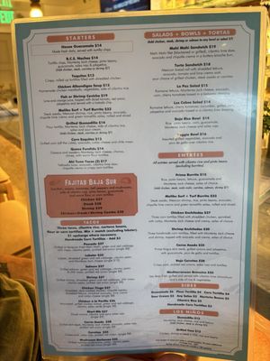 Menu photo 2 Prima Cantina Malibu, CA