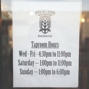 Brewyard Beer Company - Taproom Hours. - Brewpubs Near Me - Glendale, California