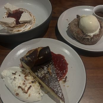 Tabachines Cocina - Cheesecake, churro & strawberry pie dessert - Mexican Near Me - Fresno, California