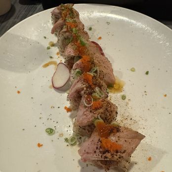 Ginzaya - Seared bluefin tuna roll...Amazing. Thank you Jen for always being the BEST server. - Japanese Near Me - La Mirada, California Ginzaya - Seared bluefin tuna roll...Amazing. Thank you Jen for always being the BEST server. - Japanese Near Me - La Mirada, California
