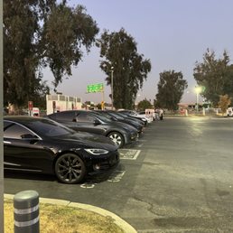Lots of charging spaces with open spots Lots of charging spaces with open spots