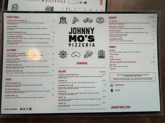 Menu photo 2 Johnny Mo's Pizzeria Edmonds, WA