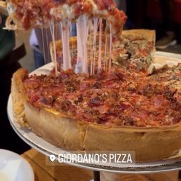 Half and half deep dish pizza