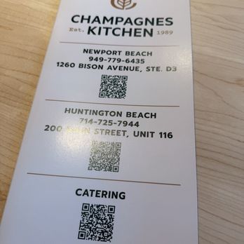 Champagnes Kitchen - Breakfast to Dinner menus - Breakfast & Brunch Near Me - Huntington Beach, California