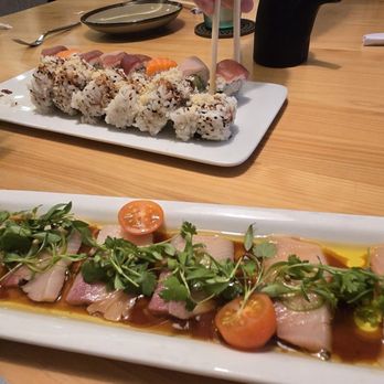 Takumi Maui - Hamachi carpaccio and shrimp roll (we also got the rainbow roll combo and miguri roll and all were amazing!) - Sushi Bars Near Me - Lahaina, Hawaii Takumi Maui - Hamachi carpaccio and shrimp roll (we also got the rainbow roll combo and miguri roll and all were amazing!) - Sushi Bars Near Me - Lahaina, Hawaii