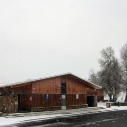 Midland Rest Area - Back of the rest area where big trucks/trailers and semis park.