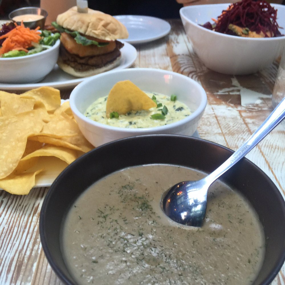 MeeT - The "Fresh Soup!" had very good combination of spices, which made it taste similar to real cream of mushroom soup! - Burgers Near Me - Vancouver, British Columbia MeeT - The "Fresh Soup!" had very good combination of spices, which made it taste similar to real cream of mushroom soup! - Burgers Near Me - Vancouver, British Columbia