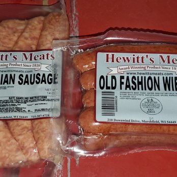 Hewitt's Meats - Fresh Italian sausage and natural casing wieners. - Meat Shops Near Me - Marshfield, Wisconsin