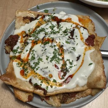 Ezov - Beef turkey pizza - Middle Eastern Near Me - Austin, Texas