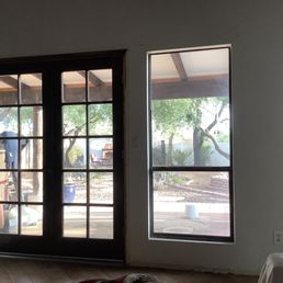 My old doors and odd window in the living room to be replaced. My old doors and odd window in the living room to be replaced.