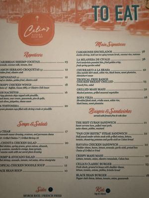 Menu photo 1 Celia's Kitchen and Social Bar Miami, FL Menu photo 1 Celia's Kitchen and Social Bar Miami, FL