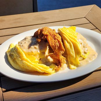 Maple Street Biscuit Company - Eggstreme Biscuits & Gravy with Chicken - Breakfast & Brunch Near Me - Celebration, Florida Maple Street Biscuit Company - Eggstreme Biscuits & Gravy with Chicken - Breakfast & Brunch Near Me - Celebration, Florida