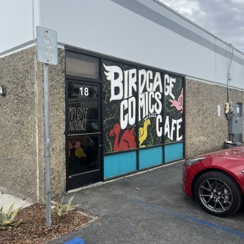 Birdcage Comics Cafe - Front door - Cafes Near Me - San Bernardino, California Birdcage Comics Cafe - Front door - Cafes Near Me - San Bernardino, California