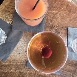 Manhattan and bourbon slushie. Manhattan and bourbon slushie.
