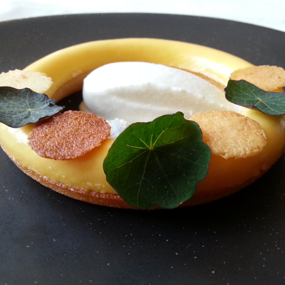 Bridges - Passionfruit cake with coconut/basil ice cream - Seafood Near Me - Amsterdam, New Hampshire