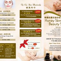 Honey Skin Beauty Spa - Menu