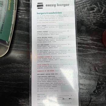 Eazzy Burger - Menu - Burgers Near Me - Richmond, Virginia