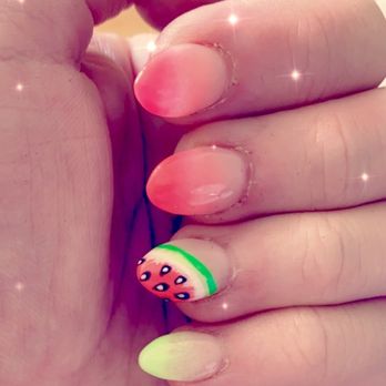 Tami-A Nails Salon - Watermelon themed nails for the summer - Nail Salons Near Me - Honolulu, Hawaii Tami-A Nails Salon - Watermelon themed nails for the summer - Nail Salons Near Me - Honolulu, Hawaii