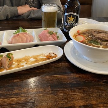 Chobop - Blue fin, yellow tail, toro, Red Hot Chili Pepper Roll, Beef Udon Soup. Loved every bite! Best hidden gem in Costa Mesa. - Sushi Bars Near Me - Costa Mesa, California