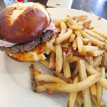 A.J. Hudson's Public House - Signature Aj s Signature Burger - filling and delicious - Sports Bars Near Me - Chicago, Illinois