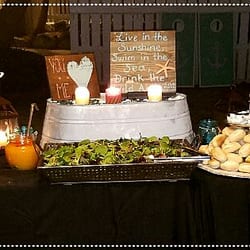 The Dancing Palate - Beach wedding buffet setup