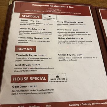 Annapurna Restaurant and Bar - Indian Near Me - Oakland, California