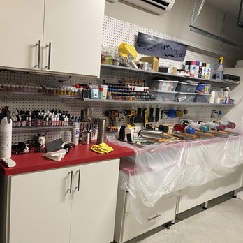 Closets by Design - Dallas - I pour resin, so that's the reason for the plastic drop cloth. - Interior Design Near Me - Dallas, Texas Closets by Design - Dallas - I pour resin, so that's the reason for the plastic drop cloth. - Interior Design Near Me - Dallas, Texas