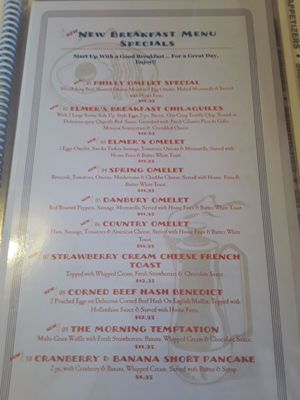 Menu photo 2 Elmer's Diner Danbury, CT