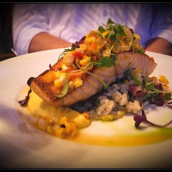 The Compound Restaurant - Salmon - New American Near Me - Santa Fe, New Mexico The Compound Restaurant - Salmon - New American Near Me - Santa Fe, New Mexico