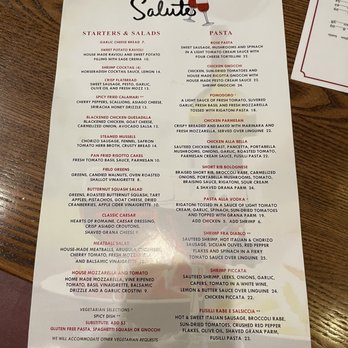 Salute - Menu - Italian Near Me - Rocky Hill, Connecticut