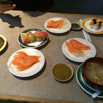 Genki Sushi - Salmon sashimi , rainbow roll , edamame , miso and kanikama ... Super fast service - Sushi Bars Near Me - Honolulu, Hawaii Genki Sushi - Salmon sashimi , rainbow roll , edamame , miso and kanikama ... Super fast service - Sushi Bars Near Me - Honolulu, Hawaii