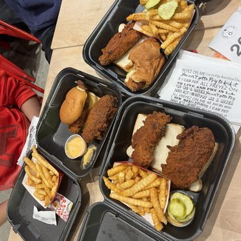 Dave's Hot Chicken - Dave's #1 2 Tenders w/ Fries Dave's #3 1 Tender & 1 Slider w/ Fries - Chicken Shop Near Me - Fullerton, California Dave's Hot Chicken - Dave's #1 2 Tenders w/ Fries Dave's #3 1 Tender & 1 Slider w/ Fries - Chicken Shop Near Me - Fullerton, California
