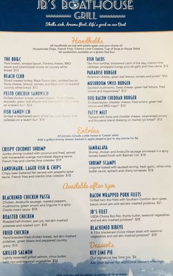 Menu photo 1 JB's Boathouse Grill & Bar Osage Beach, MO Menu photo 1 JB's Boathouse Grill & Bar Osage Beach, MO
