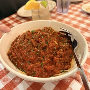 Buca di Beppo Italian Restaurant - Spaghetti with Meat Sauce - Italian Near Me - Thousand Oaks, California Buca di Beppo Italian Restaurant - Spaghetti with Meat Sauce - Italian Near Me - Thousand Oaks, California