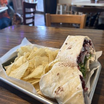 Purple Fiddle - Turkey wrap with chips - Music Venues Near Me - Thomas, West Virginia