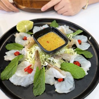 Nok’s Kitchen - Raw shrimp 10/10 (I'm a big fan of raw seafood) - Laotian Near Me - Westminster, California Nok’s Kitchen - Raw shrimp 10/10 (I'm a big fan of raw seafood) - Laotian Near Me - Westminster, California