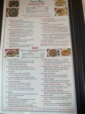 Menu photo 7 Thai house  Eureka Springs, AR