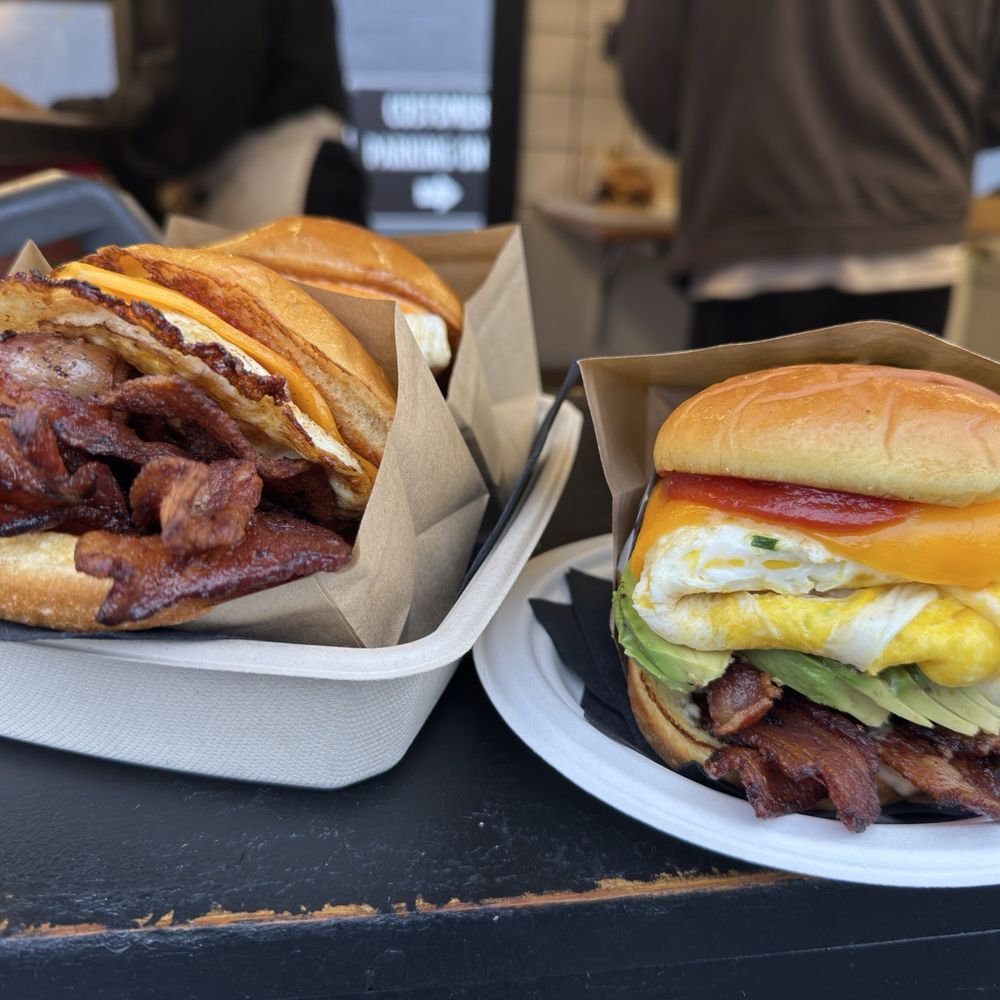 Smalls, add bacon & avocado on the right. Smalls, add bacon & avocado on the right.