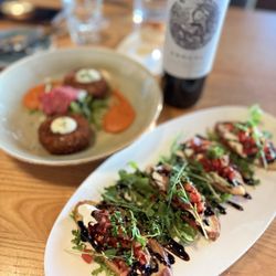 Moonraker Restaurant - Moonraker Crab Cakes & Crostini & Burrata
