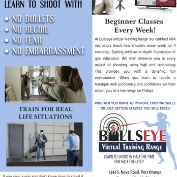 Bullseye Virtual Training Range - Firearm Training Near Me - PT ORANGE, Florida